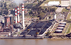 Thermal power plant where the CO2 is captured 